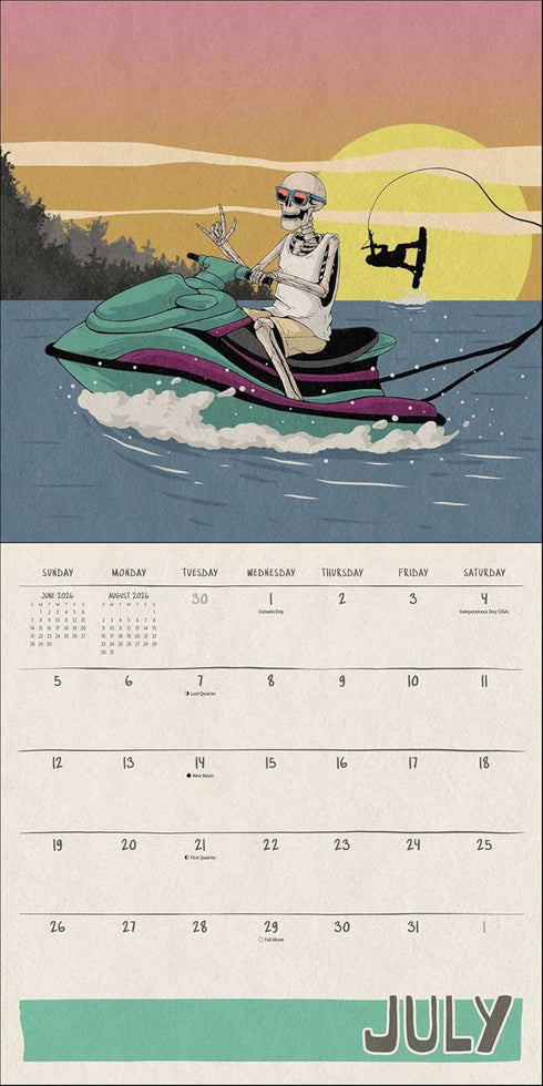 DEATH TAKES A HOLIDAY 2026 WALL CALENDAR